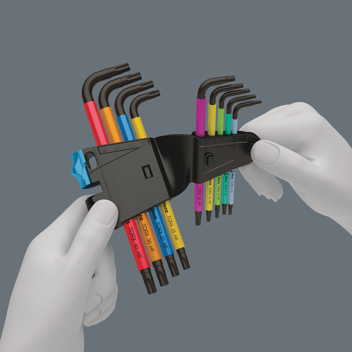 Wera Torx L-Key Set 967 SL/9 with black laser coating for corrosion protection