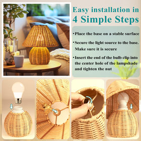 WERFOP bedside-lamp-bedroom-scene shows compact design ideal for nightstand setups.