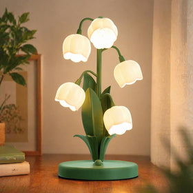 WERFOP Lily of the Valley lamp front view with five-flower design for elegant décor.