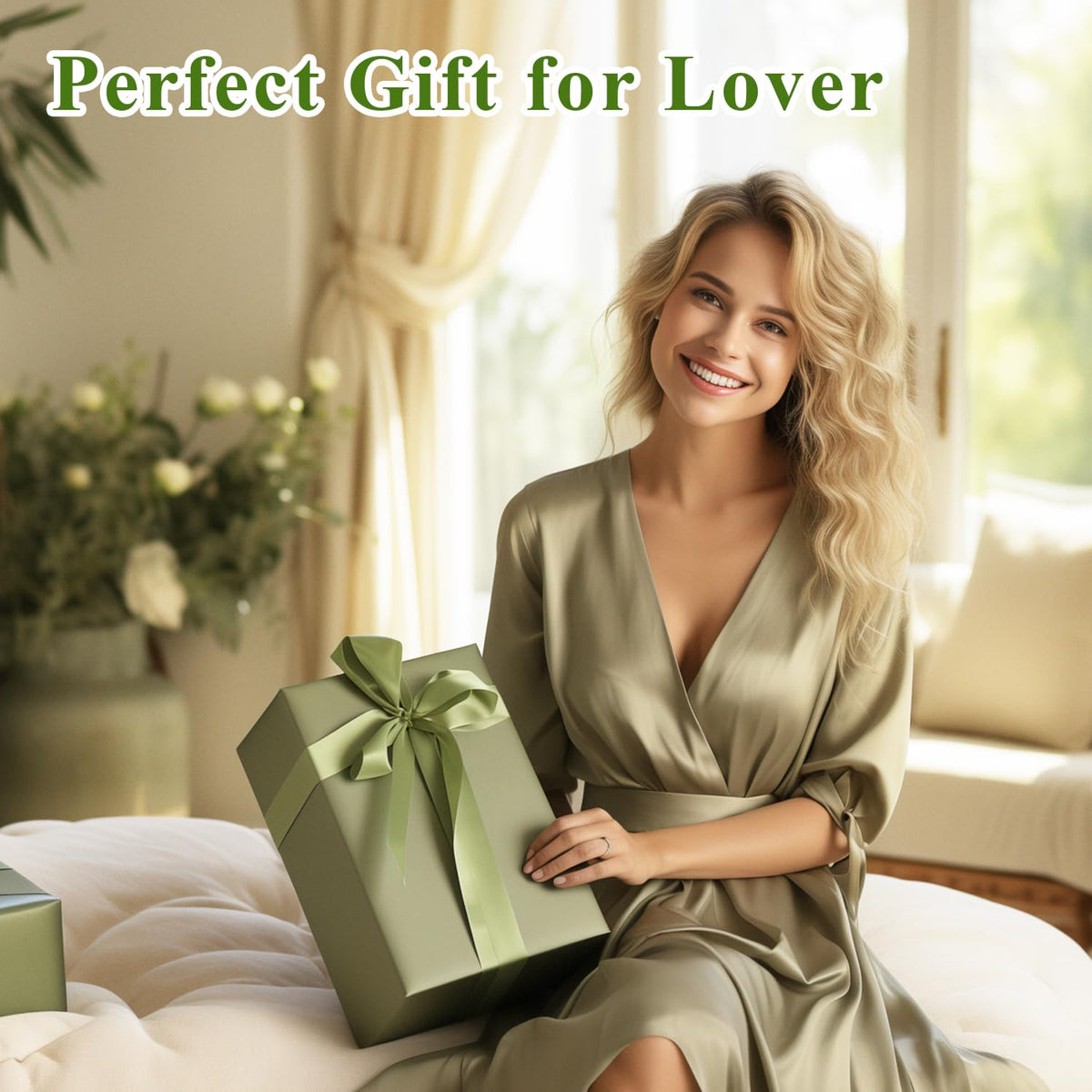 WERFOP Lily of the Valley lamp enhances bedroom or living room décor.