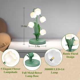 WERFOP Lily of the Valley lamp green glow for warm, inviting lighting.