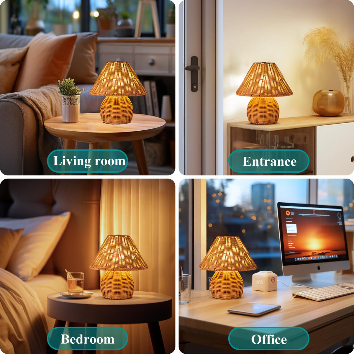 WERFOP living-room-vintage-look adds warm decor to lounges and shelves.