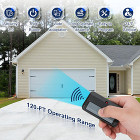 Werhoo 877MAX keypad front view for convenient garage entry and multi-brand compatibility.