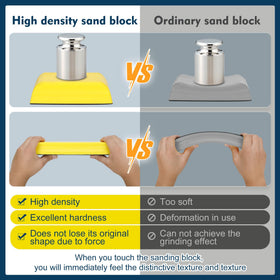 Werhoo sanding blocks auto body material demonstrates rigid polyurethane foam for durability