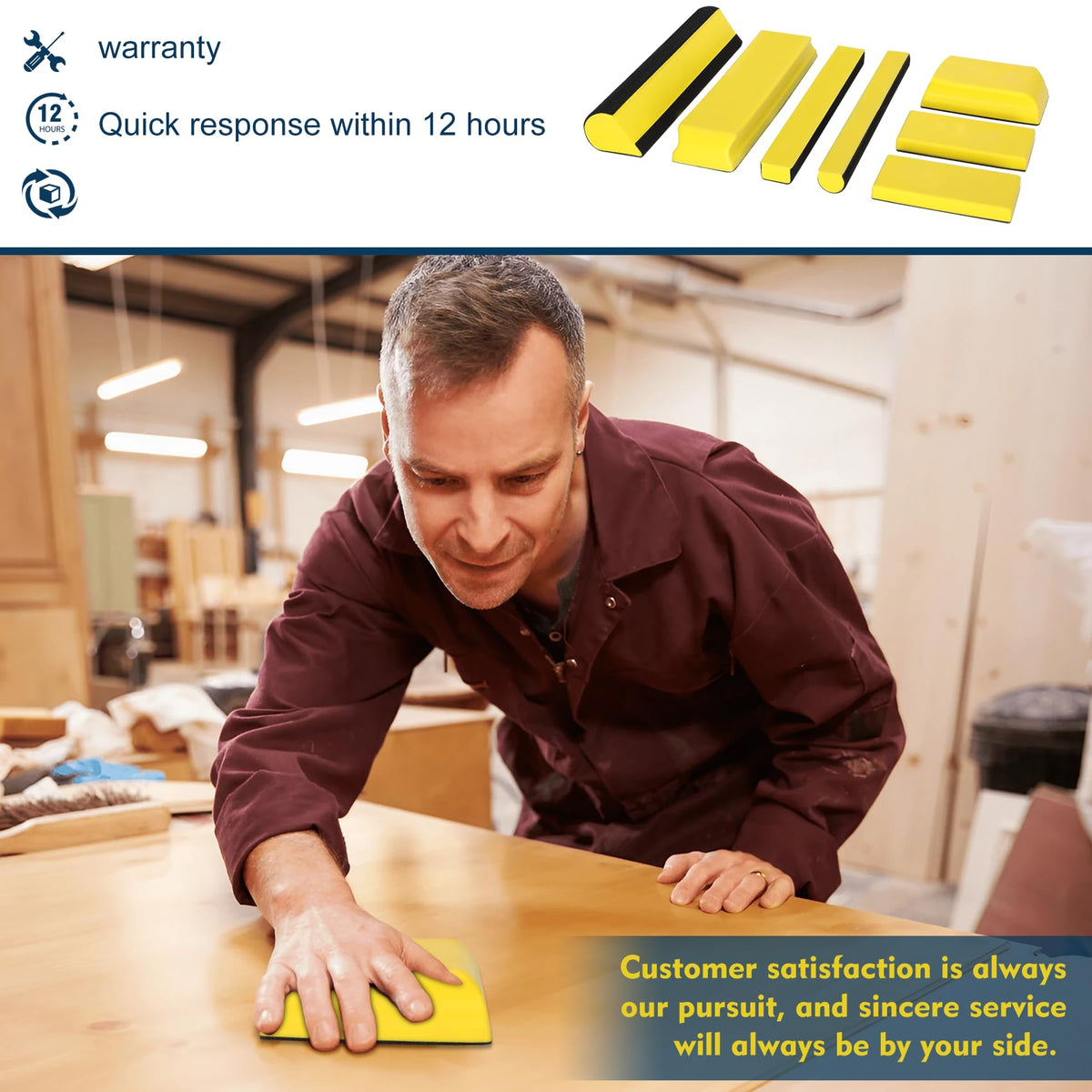 Werhoo 7-piece kit supports versatile sanding with quick surface material removal