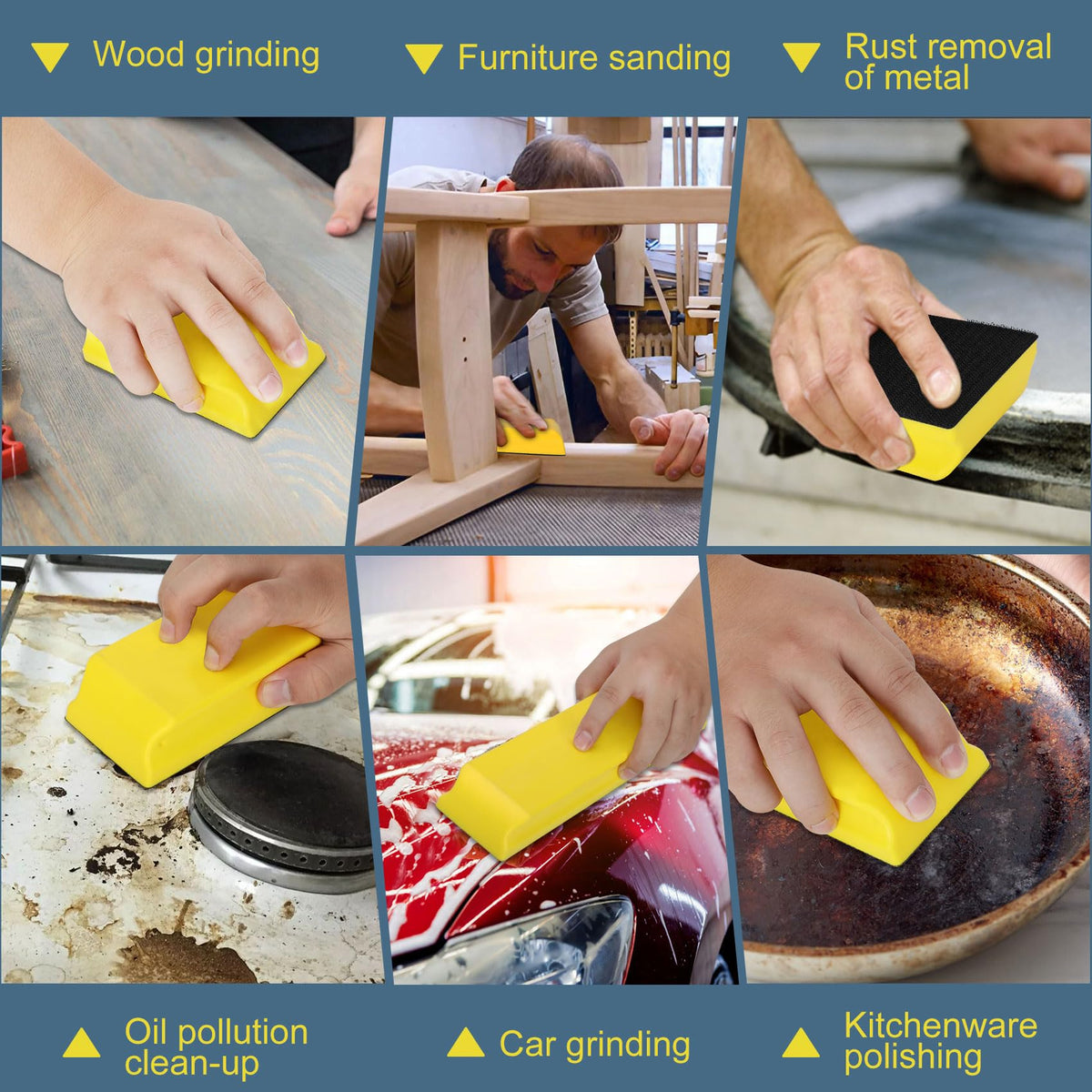 Werhoo sanding blocks set highlights easy grip and resilience for efficient polishing