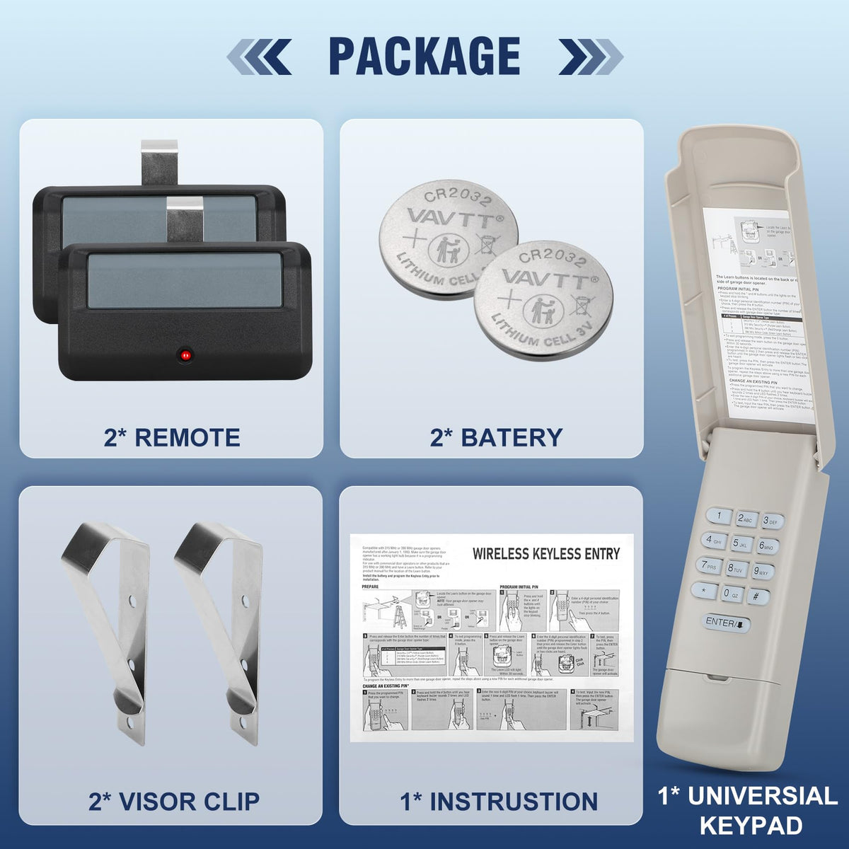 Werhoo universal compatibility shows coverage with LiftMaster, Chamberlain, Craftsman.