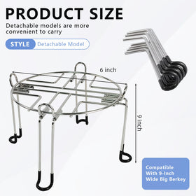 WERJH stainless steel countertop stand showing rust-free polished surface.