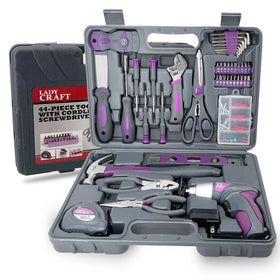 Werktough 44pcs pink cordless screwdriver kit for home DIY projects