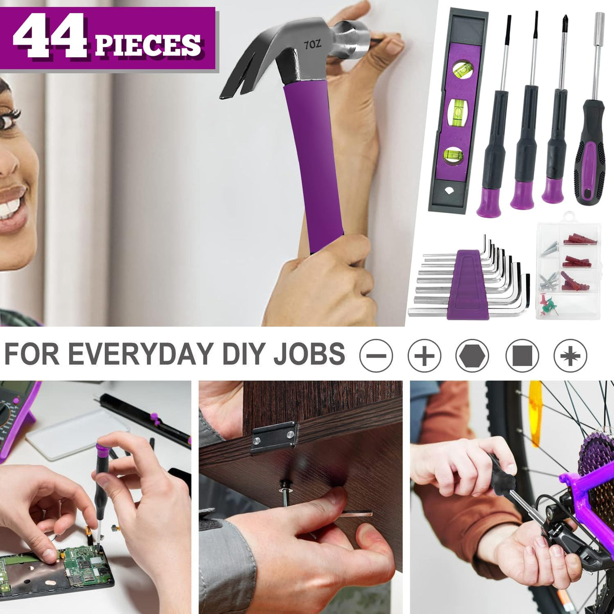 Werktough claw hammer with fiberglass handle for comfortable builds