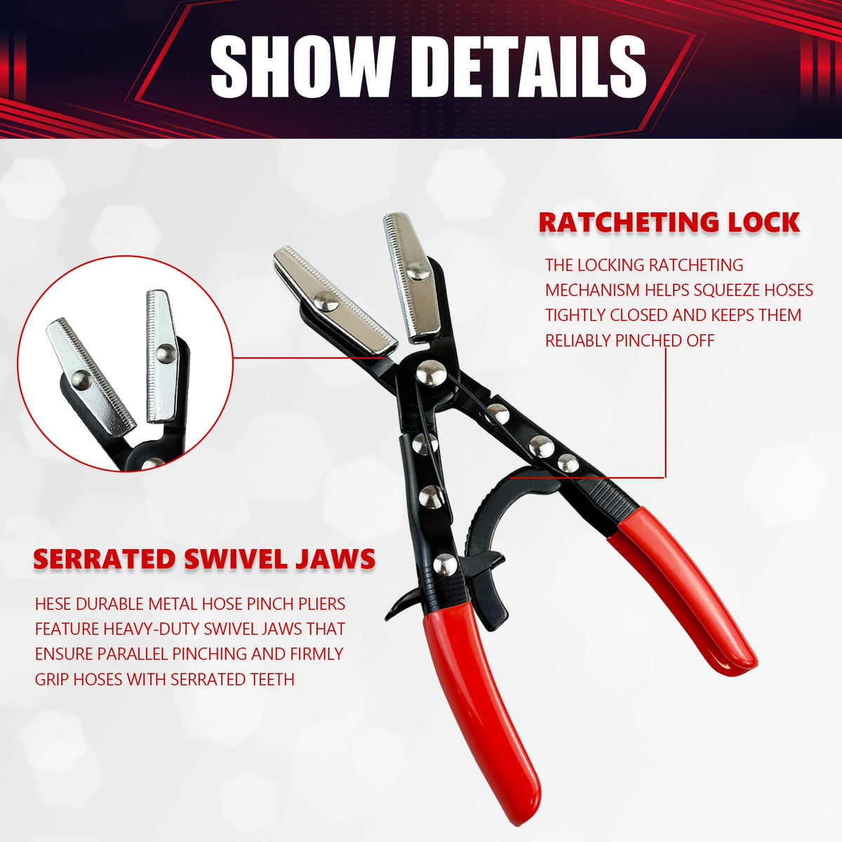 wesleydrill 12-inch large pliers handle bigger hoses with ease.