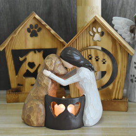 weslinkeji desk display of dog memory sculpture