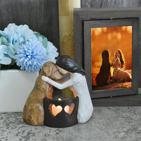 weslinkeji home decor dog memorial statue for shelf or mantel