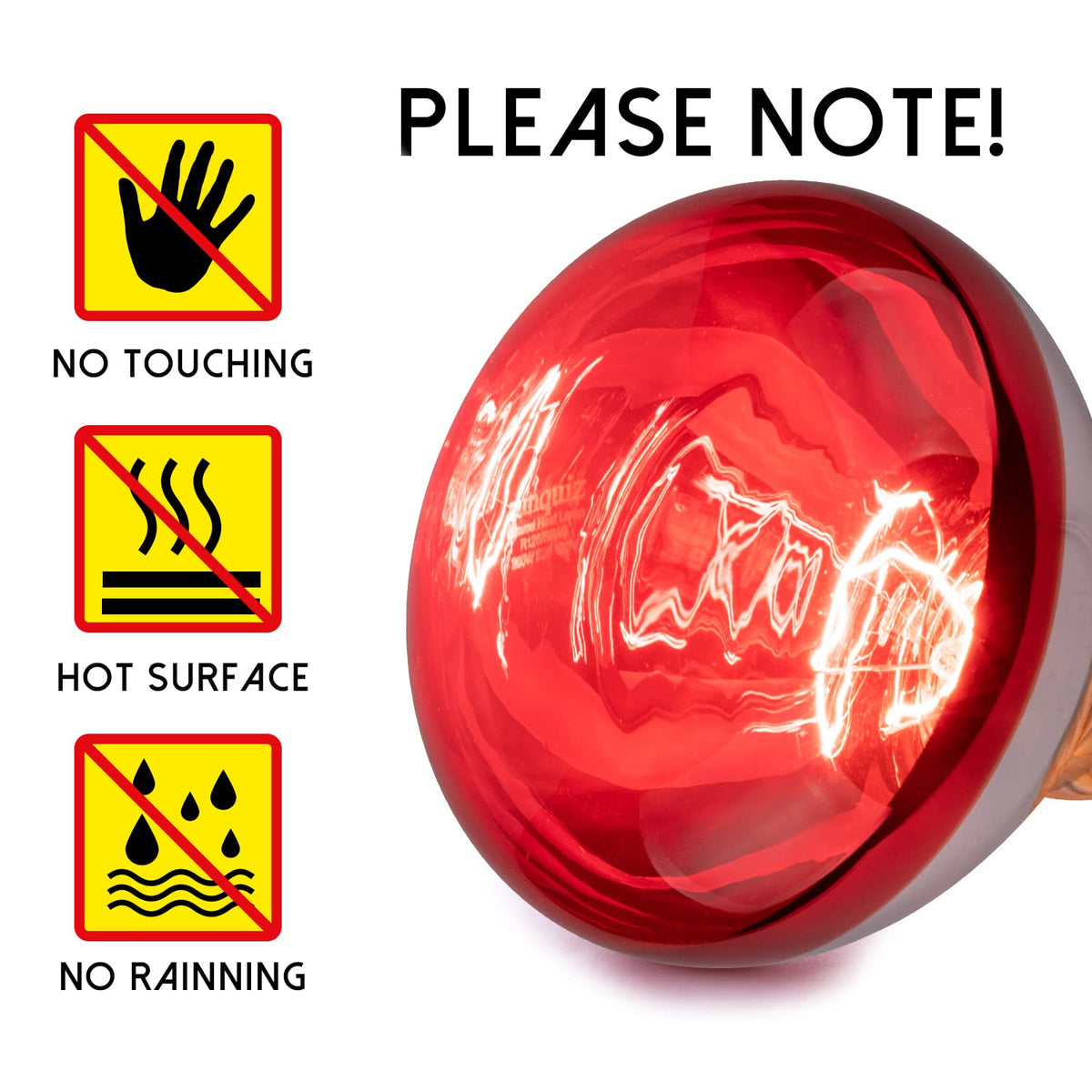 Wesome Lighting 6 pack 250W heat lamp bulb safety tips emphasize care and distance