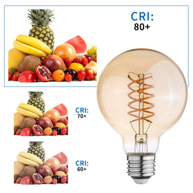 Wesome Lighting 60W-equivalent LED Edison bulb saves energy.