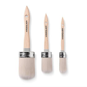 Wesquer Chalk Paint Brush Round 1 Inch for smooth furniture coating