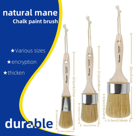 Wesquer chalk paint brush round panels for even coats on flat surfaces