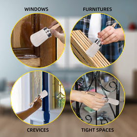 Wesquer 3-pack chalk paint brushes for versatile projects