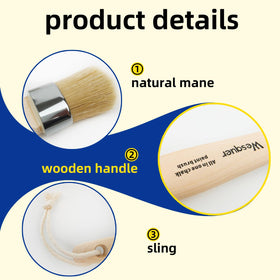 Wesquer wax brush 3-size kit for large furniture projects and detail work