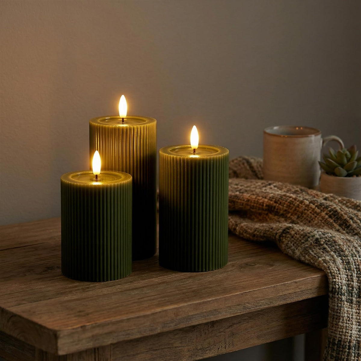West Ivory safe flameless pillar candle 4 inch ideal for families
