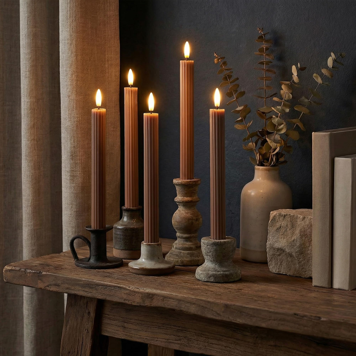 West Ivory scent-free centerpiece candle ideal for weddings or holidays