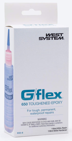 West System G/flex epoxy mixing cup ready for multi-material bonding