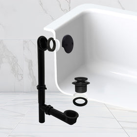 Matte black finish complements modern bathroom fixtures