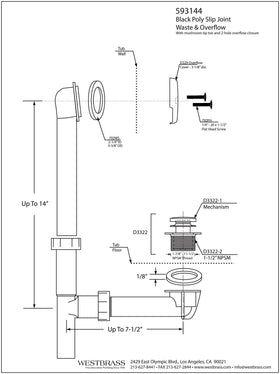 Westbrass tip-toe drain plug offers hands-free control and quick sealing
