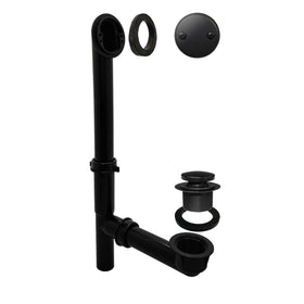 Westbrass 593144-62 tubular bath waste and overflow assembly for matte black tubs