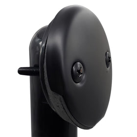 Two-hole overflow faceplate with brass screws for a clean, secure install