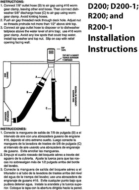 Westbrass A200-1-62 installation-ready air gap cap for flush sink mounting.