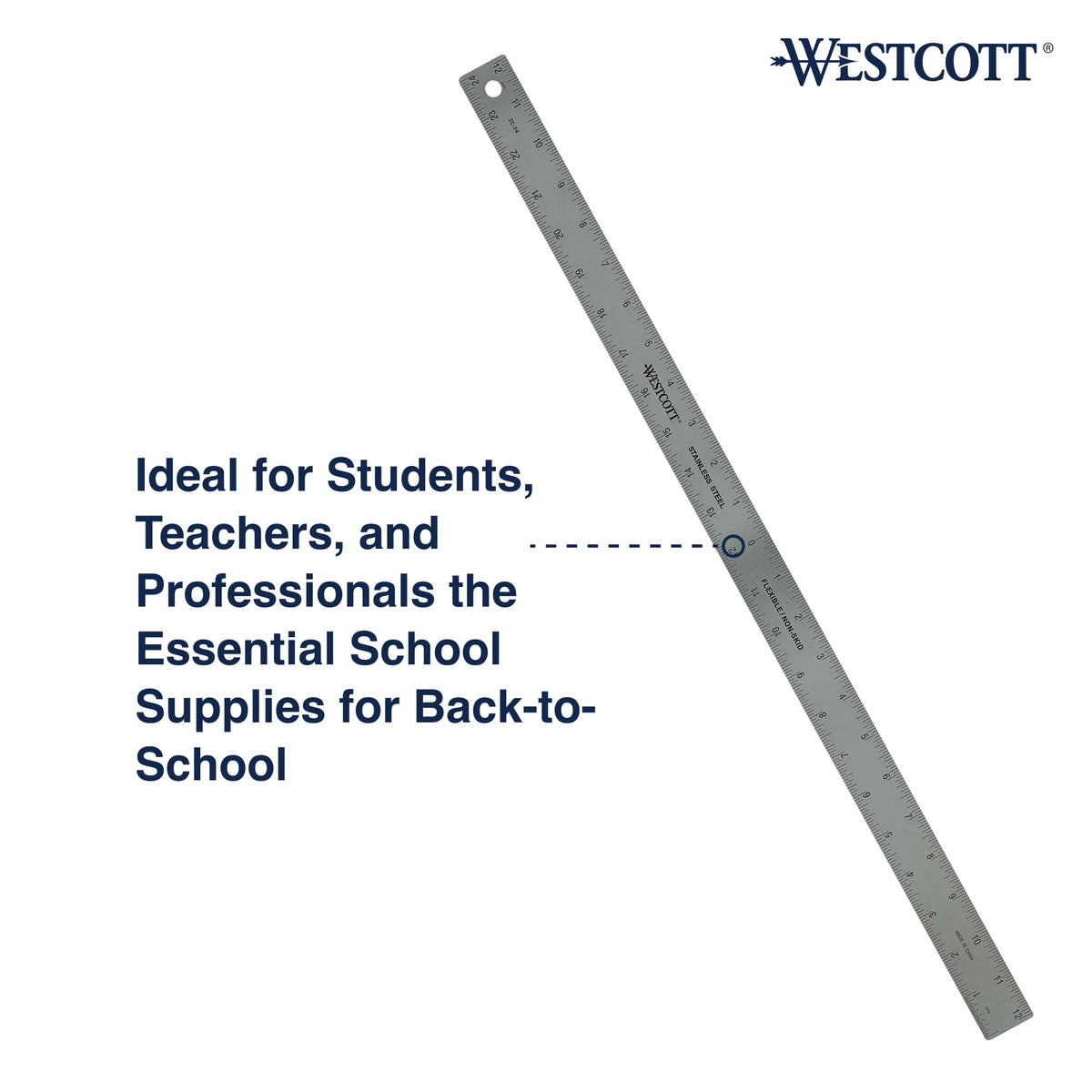 Westcott flexible ruler adapts to curved surfaces while keeping legibility