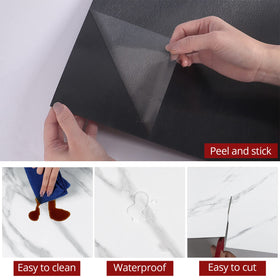 WESTICK removable marble-look tile showcasing flexible styling options