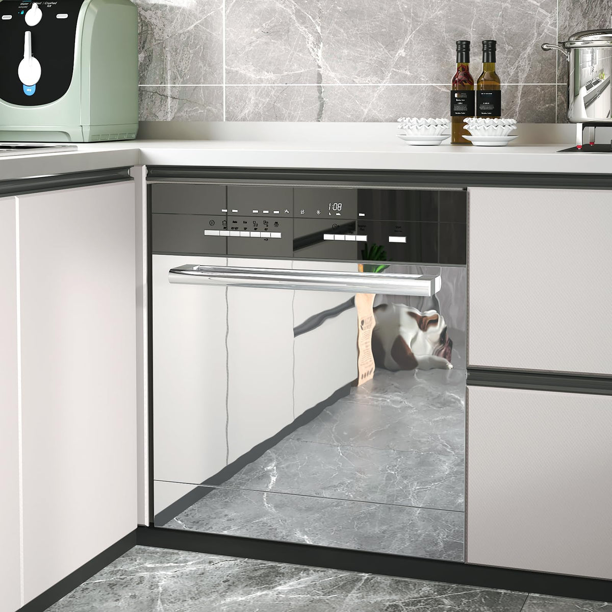 WESTICK high gloss finish from the mirror sticker catches light beautifully