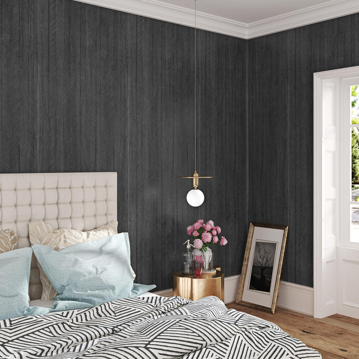 WESTICK wood contact paper on walls adding texture without permanence