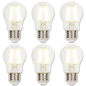 Westinghouse 5279020 clear filament LED bulb close-up showing warm glow