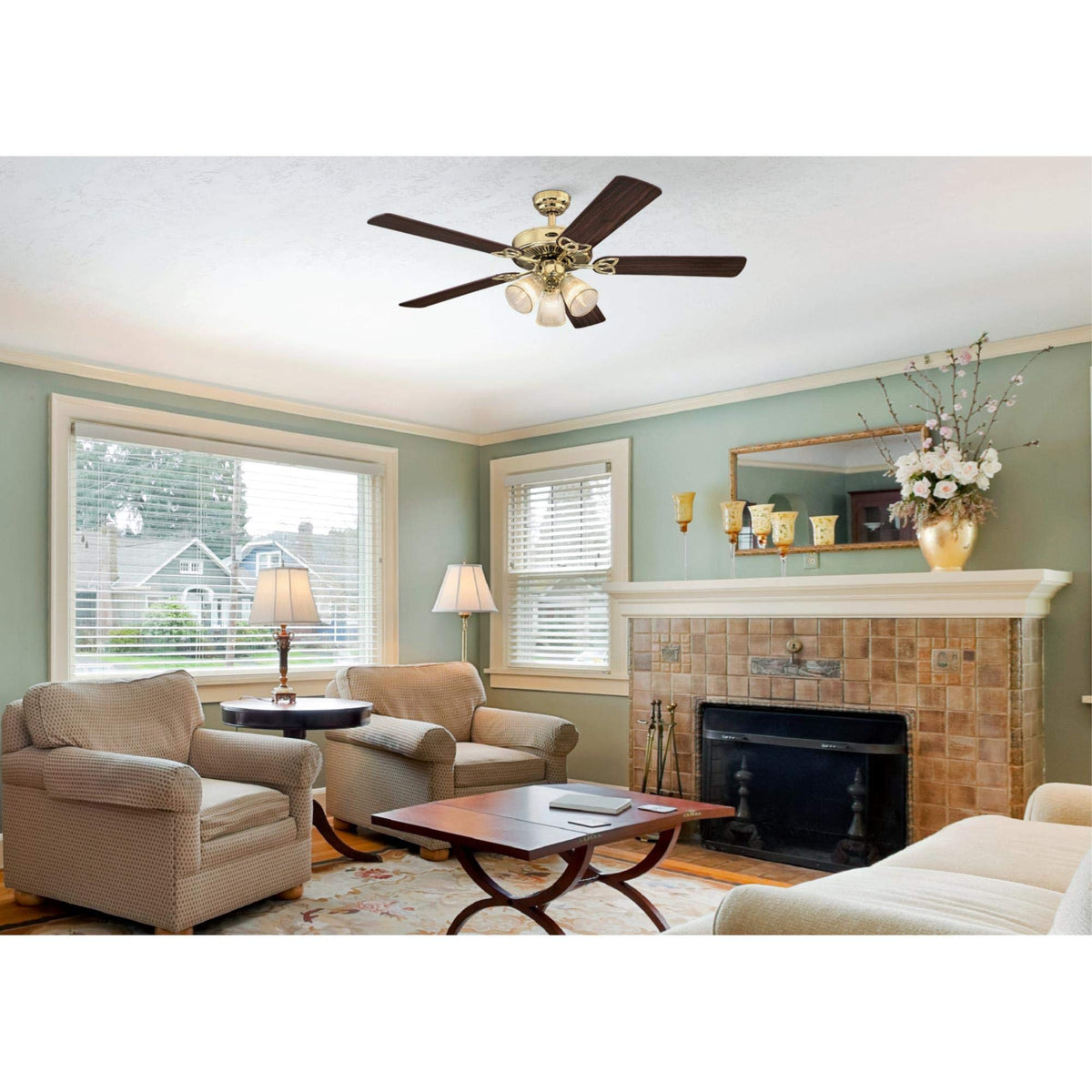 Westinghouse quiet motor delivers strong airflow with minimal noise.