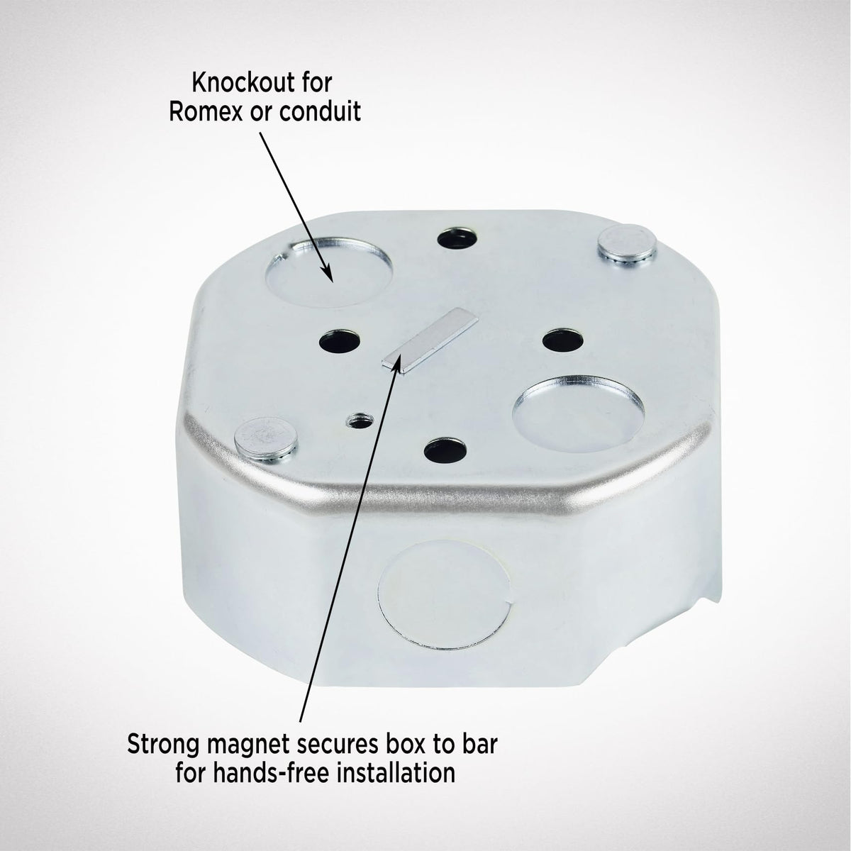 Westinghouse Saf-T-Brace 16-inch centers supports up to 150 pounds.
