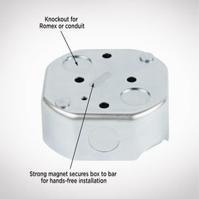 Westinghouse Saf-T-Brace 16-inch centers supports up to 150 pounds.