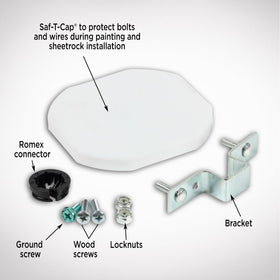 Westinghouse Saf-T-Brace 24-inch centers supports up to 50 pounds.