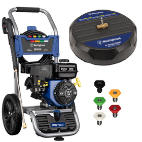 Westinghouse WPX3400SC pressure washer in action showing powerful cleaning capability