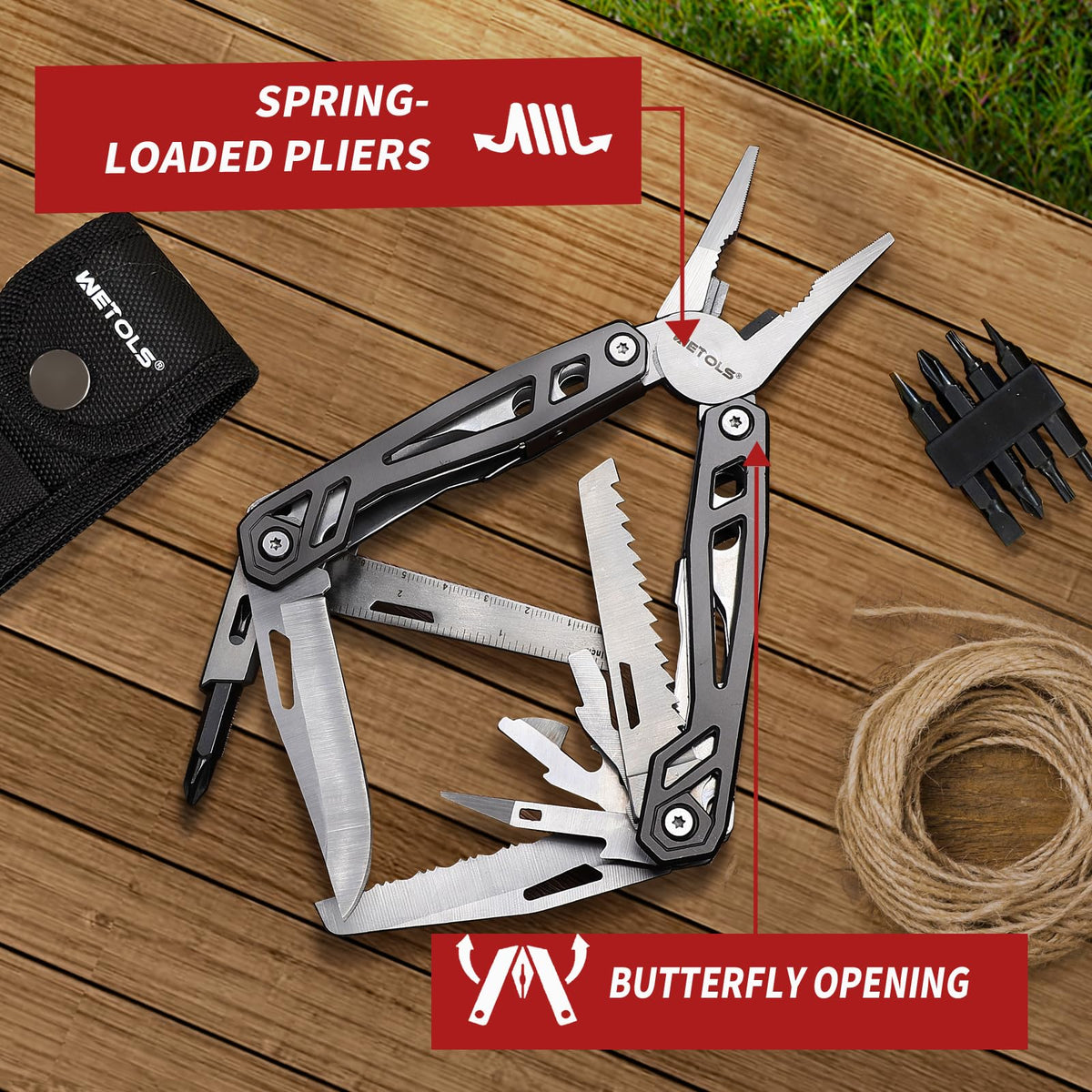 WETOLS bottle opener and screwdriver combo for outdoor meals