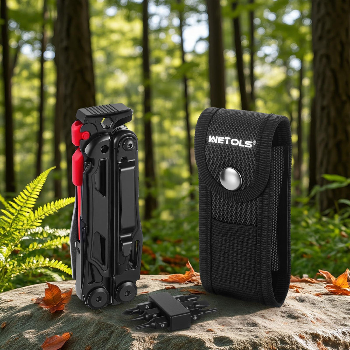 WETOLS multitool 3x2-sided bits for versatile screw driving.