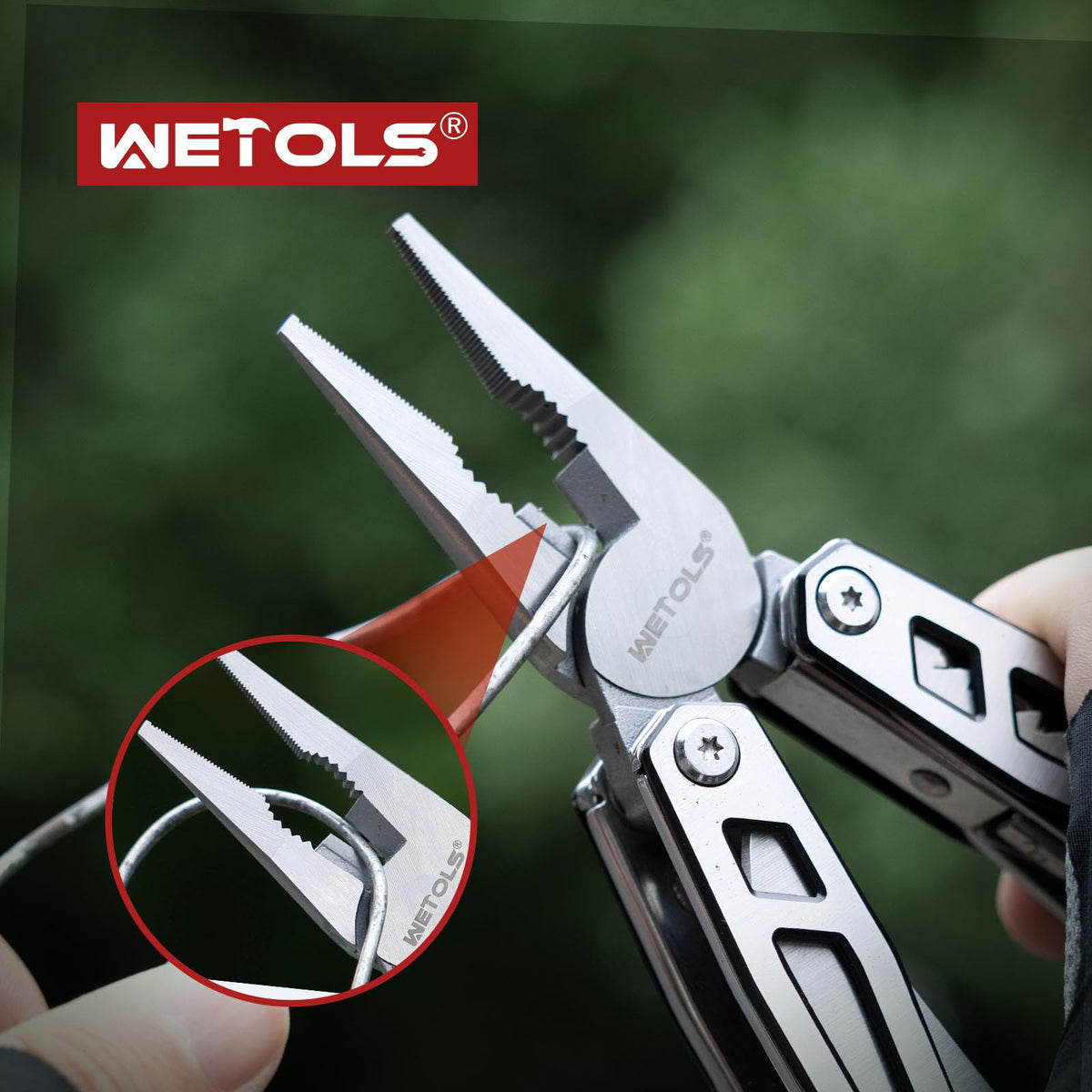 WETOLS multitool self-locking design for safe use.
