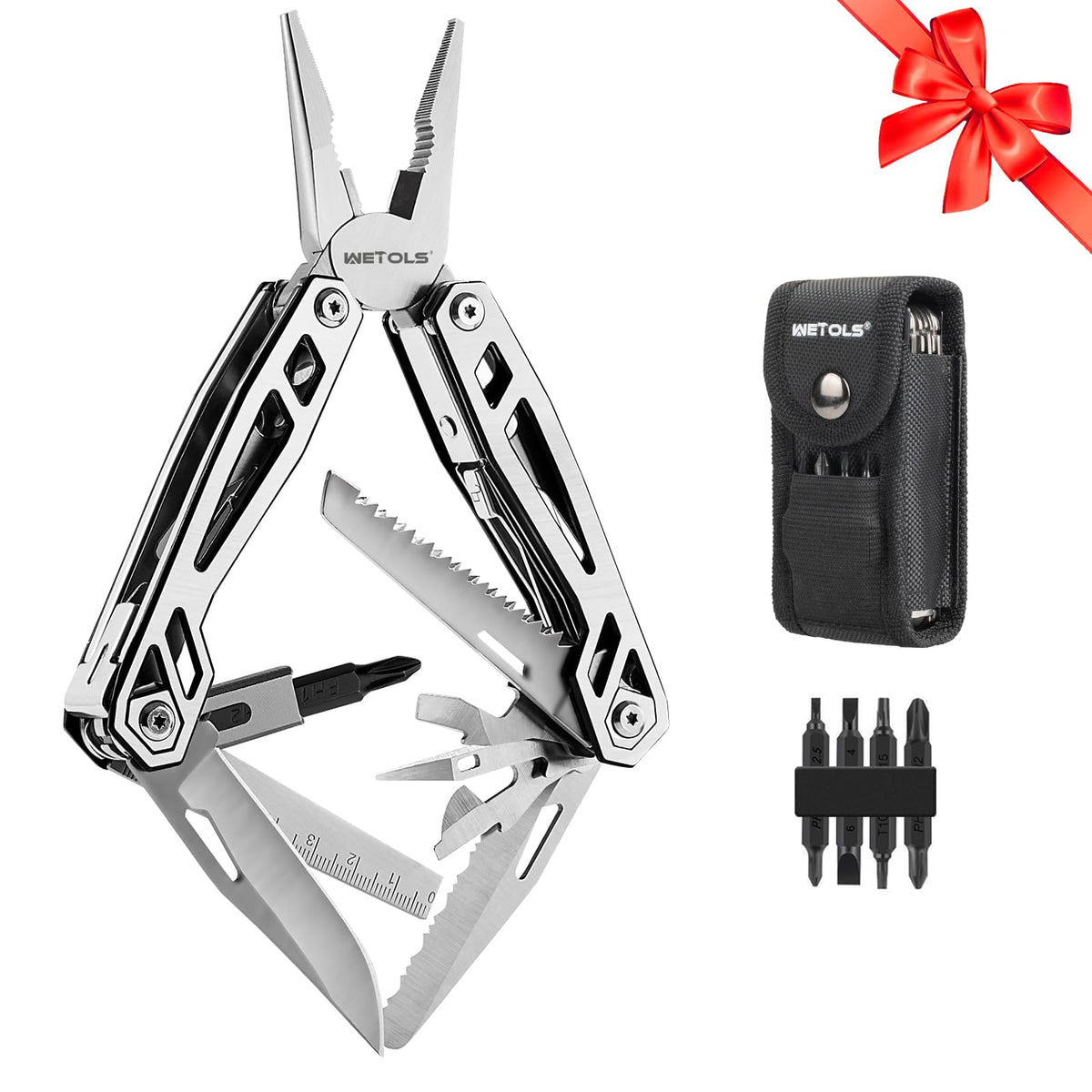 WETOLS multitool with pliers open for quick repairs and DIY tasks.