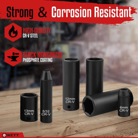 WETT 1/4-inch drive extension bar 3-inch for reaching deep fasteners.