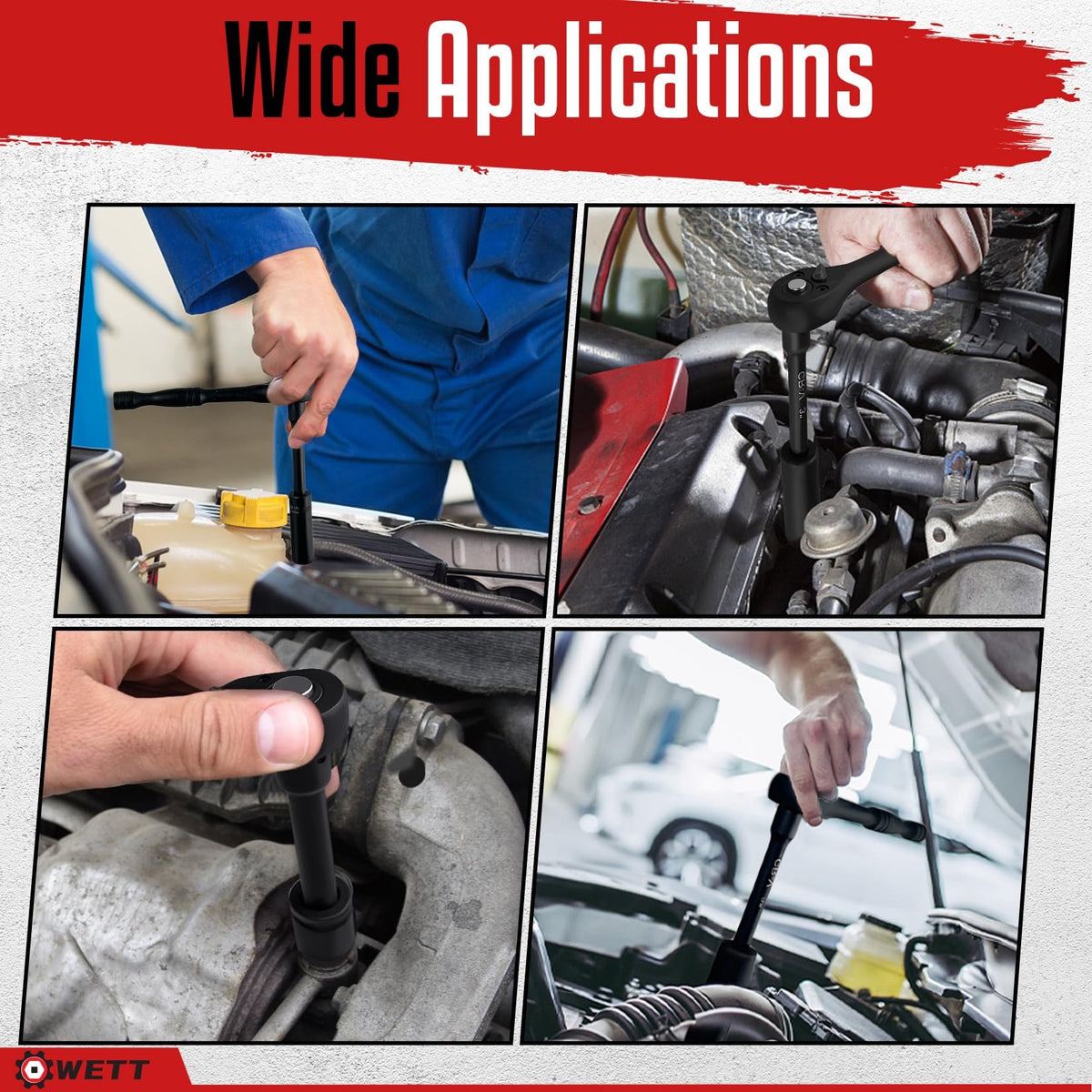WETT 1/4-inch drive extension bar 6-inch for longer reach.