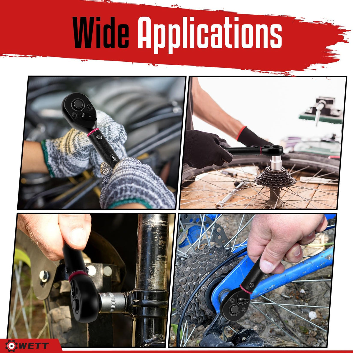 WETT 72-tooth reversible ratchet supports both directions with smooth action.