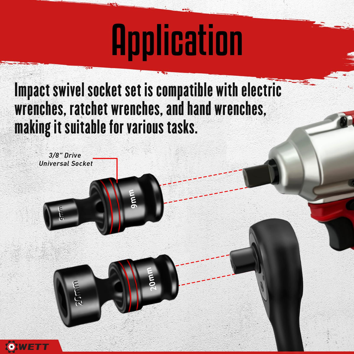 Ball spring locking system keeps sockets secure during operation
