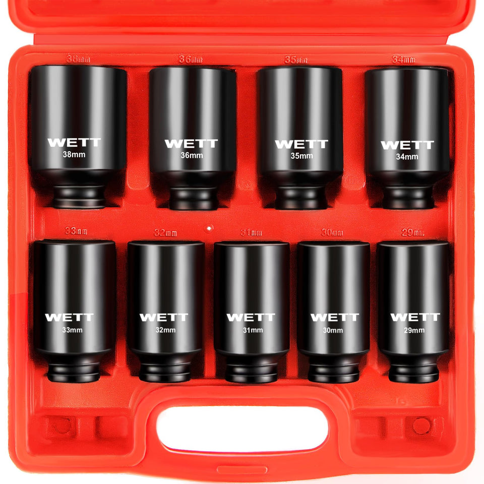 WETT deep socket 29mm for secure axle nut removal and automotive work